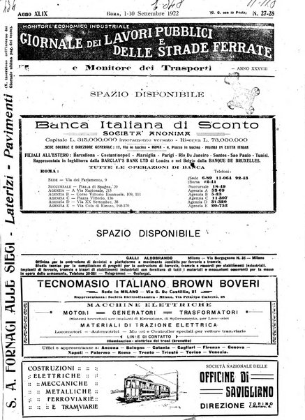 Giornale dei lavori pubblici e delle strade ferrate