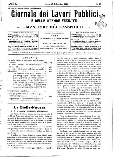 Giornale dei lavori pubblici e delle strade ferrate