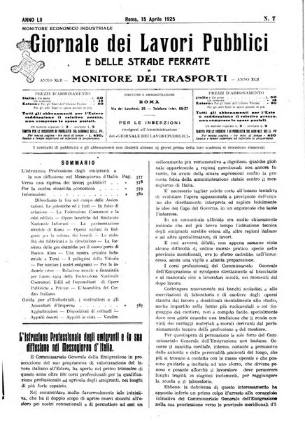 Giornale dei lavori pubblici e delle strade ferrate