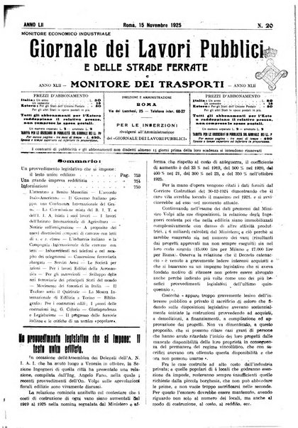 Giornale dei lavori pubblici e delle strade ferrate