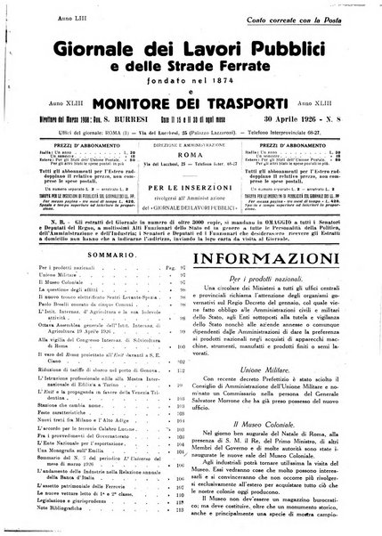 Giornale dei lavori pubblici e delle strade ferrate