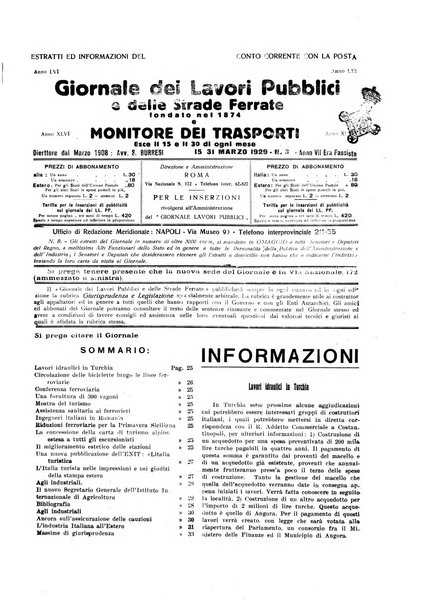 Giornale dei lavori pubblici e delle strade ferrate