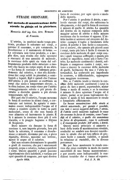 Giornale dell'ingegnere-architetto ed agronomo