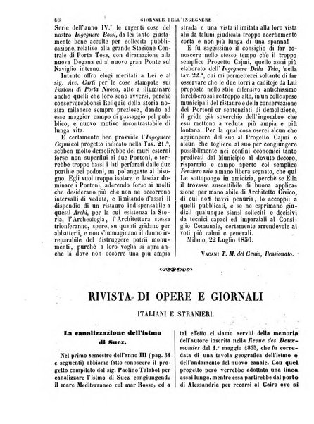 Giornale dell'ingegnere-architetto ed agronomo