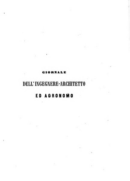 Giornale dell'ingegnere-architetto ed agronomo