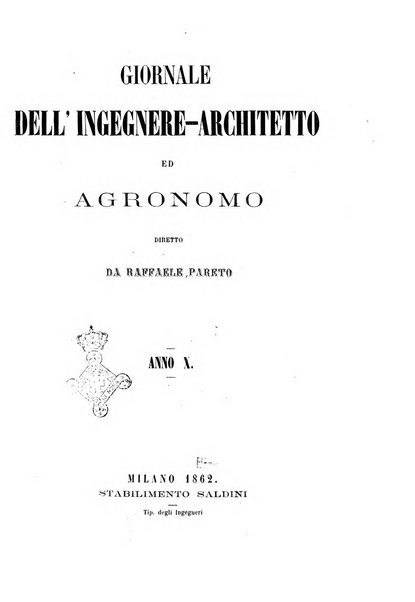 Giornale dell'ingegnere-architetto ed agronomo