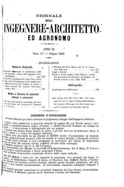 Giornale dell'ingegnere-architetto ed agronomo