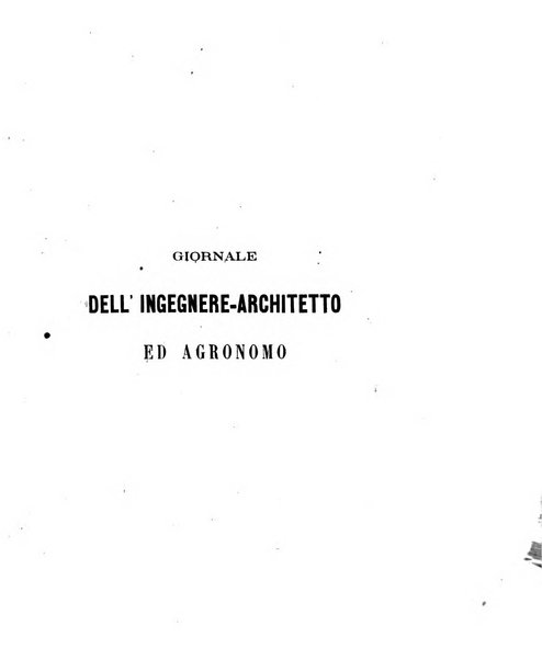 Giornale dell'ingegnere-architetto ed agronomo