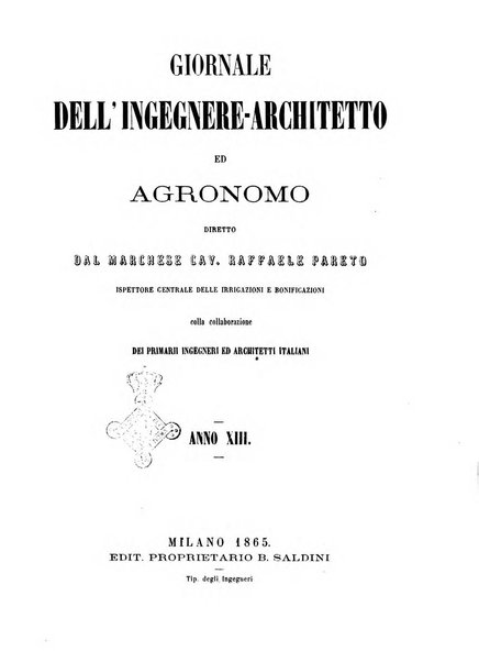 Giornale dell'ingegnere-architetto ed agronomo