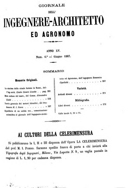 Giornale dell'ingegnere-architetto ed agronomo