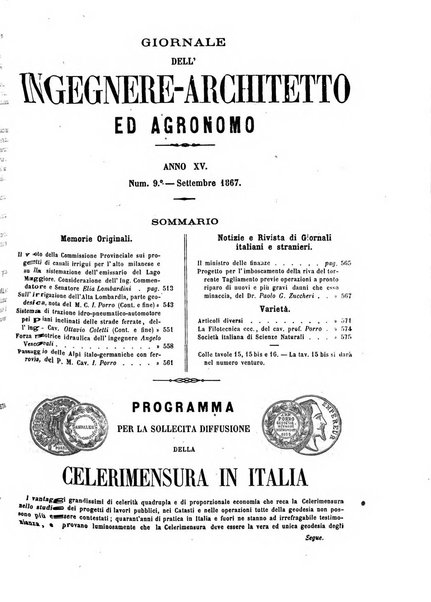 Giornale dell'ingegnere-architetto ed agronomo