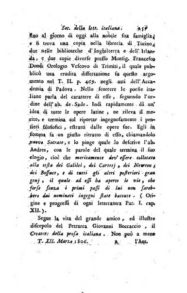 Giornale dell'italiana letteratura