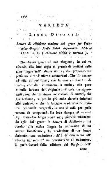 Giornale dell'italiana letteratura