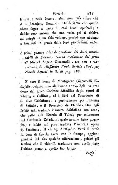 Giornale dell'italiana letteratura