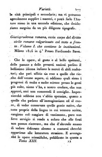 Giornale dell'italiana letteratura