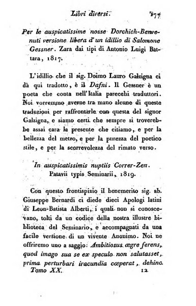 Giornale dell'italiana letteratura