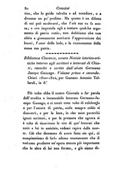 Giornale dell'italiana letteratura