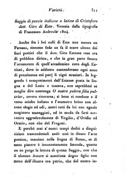 Giornale dell'italiana letteratura