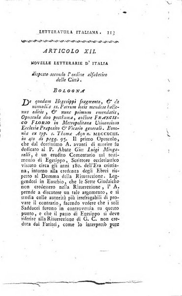 Giornale della letteratura italiana