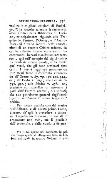 Giornale della letteratura straniera