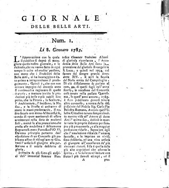 Giornale delle belle arti e della incisione, antiquaria, musica e poesia