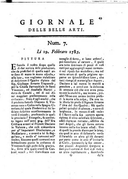 Giornale delle belle arti e della incisione, antiquaria, musica e poesia