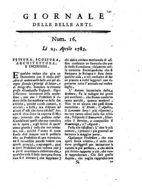 Giornale delle belle arti e della incisione, antiquaria, musica e poesia