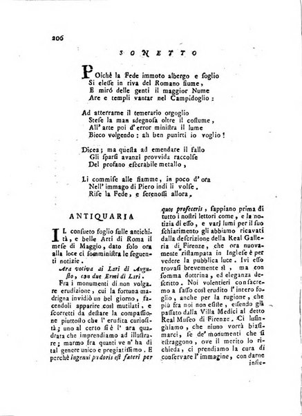 Giornale delle belle arti e della incisione, antiquaria, musica e poesia