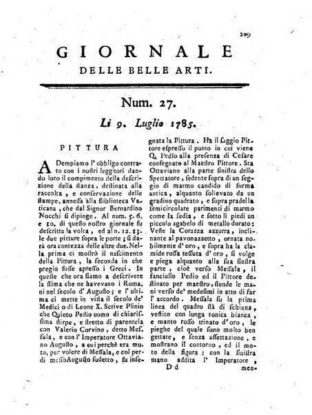 Giornale delle belle arti e della incisione, antiquaria, musica e poesia