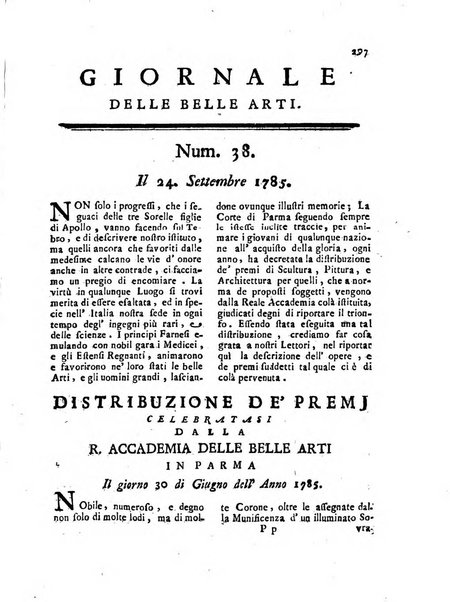 Giornale delle belle arti e della incisione, antiquaria, musica e poesia