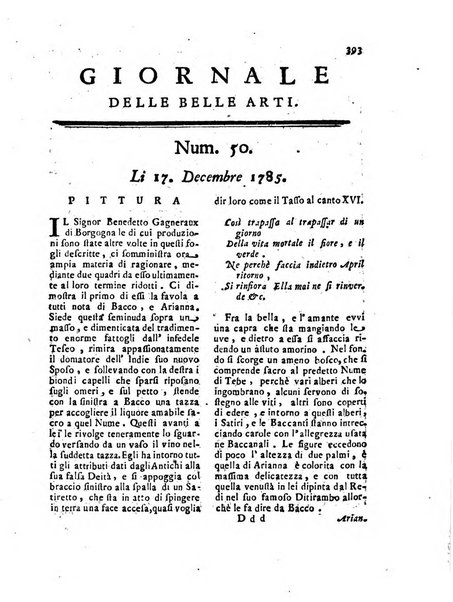 Giornale delle belle arti e della incisione, antiquaria, musica e poesia