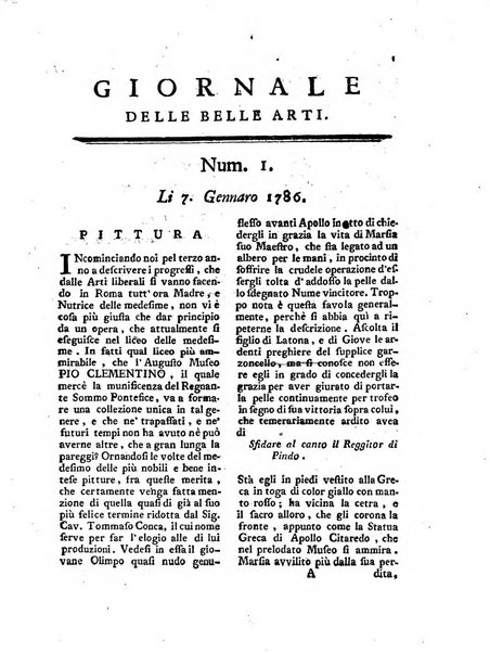 Giornale delle belle arti e della incisione, antiquaria, musica e poesia