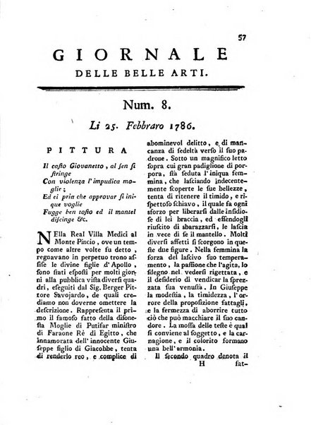 Giornale delle belle arti e della incisione, antiquaria, musica e poesia