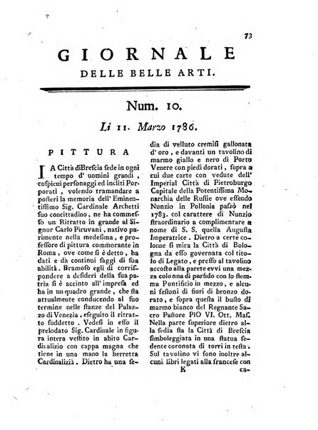 Giornale delle belle arti e della incisione, antiquaria, musica e poesia