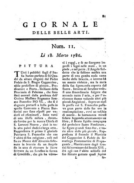 Giornale delle belle arti e della incisione, antiquaria, musica e poesia