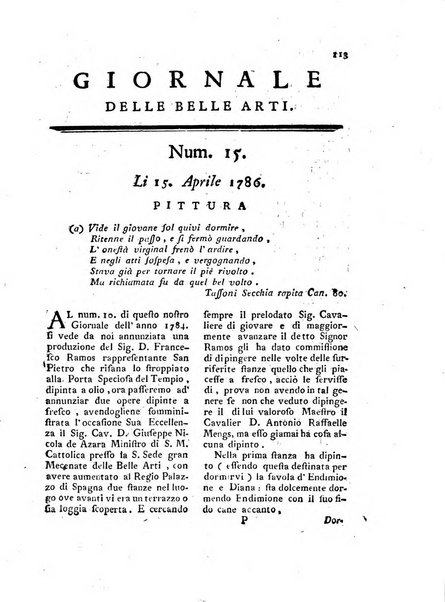 Giornale delle belle arti e della incisione, antiquaria, musica e poesia