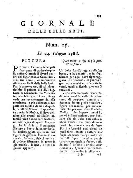 Giornale delle belle arti e della incisione, antiquaria, musica e poesia