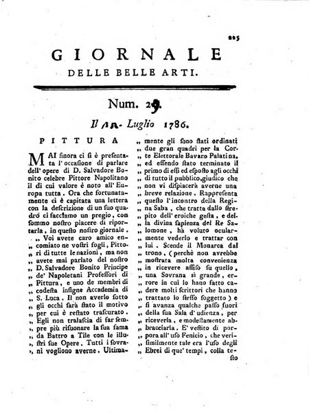 Giornale delle belle arti e della incisione, antiquaria, musica e poesia