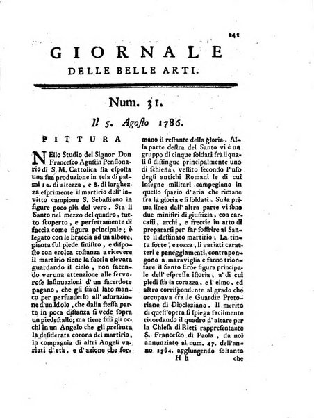 Giornale delle belle arti e della incisione, antiquaria, musica e poesia