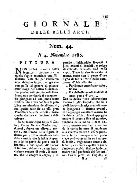 Giornale delle belle arti e della incisione, antiquaria, musica e poesia