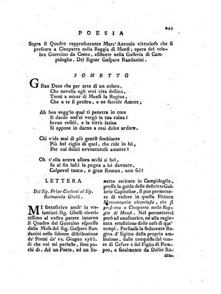 Giornale delle belle arti e della incisione, antiquaria, musica e poesia