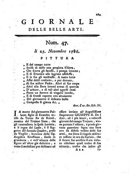 Giornale delle belle arti e della incisione, antiquaria, musica e poesia