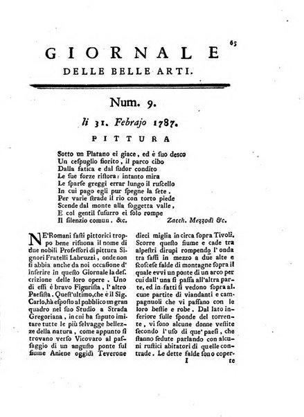 Giornale delle belle arti e della incisione, antiquaria, musica e poesia