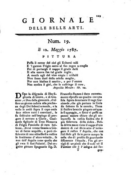 Giornale delle belle arti e della incisione, antiquaria, musica e poesia