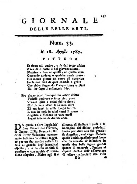 Giornale delle belle arti e della incisione, antiquaria, musica e poesia