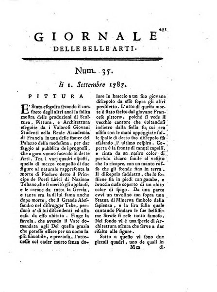 Giornale delle belle arti e della incisione, antiquaria, musica e poesia