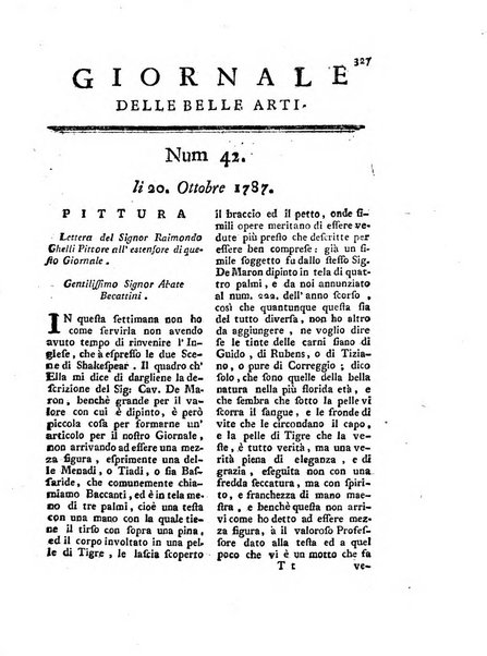 Giornale delle belle arti e della incisione, antiquaria, musica e poesia