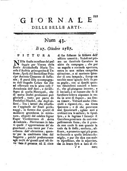 Giornale delle belle arti e della incisione, antiquaria, musica e poesia