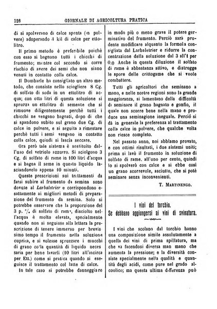 Giornale di agricoltura pratica organo ufficiale della Regia Stazione enologica sperimentale di Asti, della Regia Scuola di viticoltura, enologia e pomologia di Alba, della Regia Scuola agraria di Caluso e dei Comizi agrari di Asti e Alba