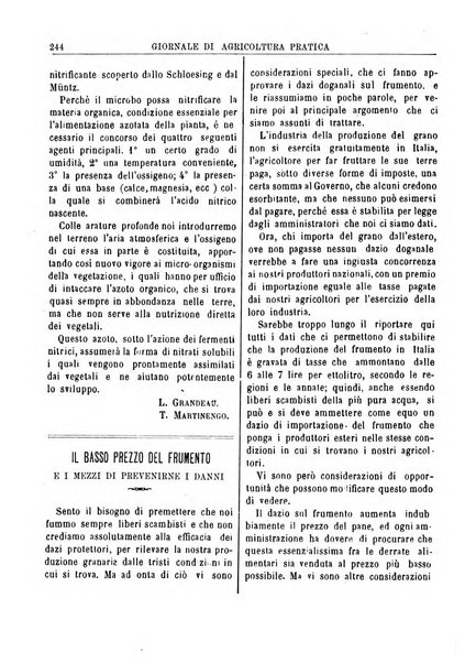 Giornale di agricoltura pratica organo ufficiale della Regia Stazione enologica sperimentale di Asti, della Regia Scuola di viticoltura, enologia e pomologia di Alba, della Regia Scuola agraria di Caluso e dei Comizi agrari di Asti e Alba